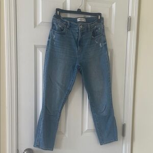 Abercrombie & Fitch Light Blue Cropped Jeans